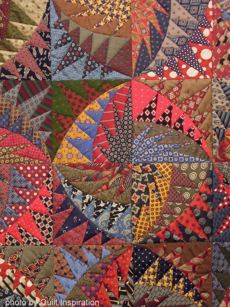 Quilts Using Men's Neckties - CaliQuilter